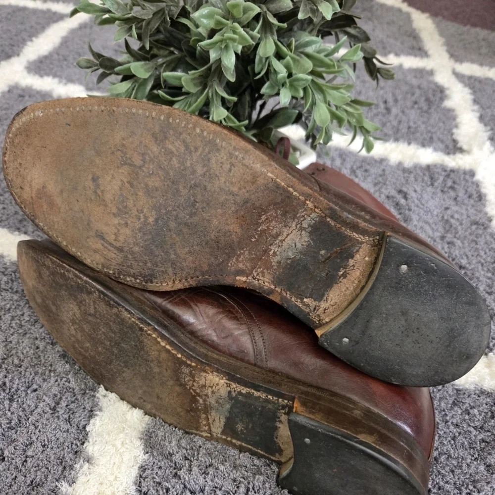 Vtg Polo Ralph Lauren Leather Lace Up Officer Military Field Boots Sz 10 England